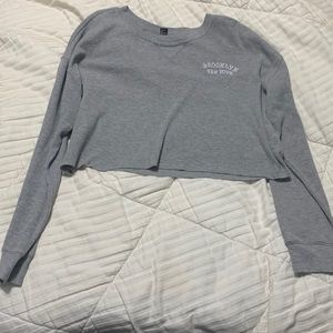 Brooklyn New York long sleeve Crop top